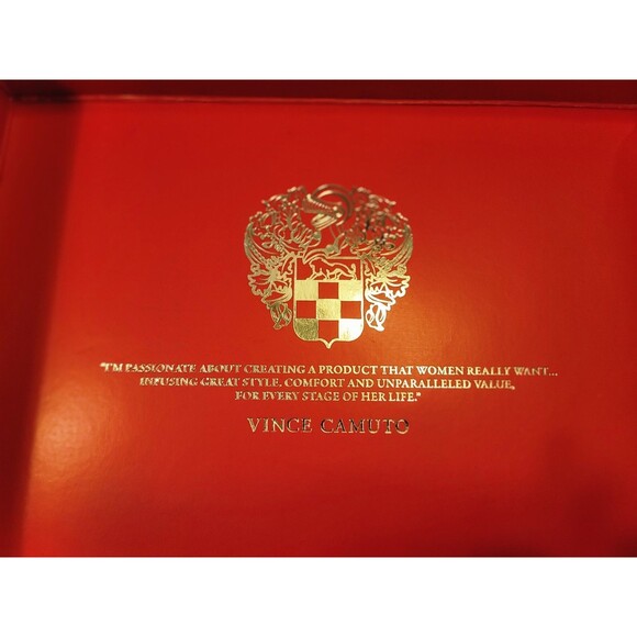 Vince Camuto Black Leather Platform Slide Wedge Wood Heel Sandals, Sz 7 Dormina - Picture 11 of 15